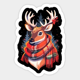 Cottagecore Deer Ugly Christmas Men Kids Women Christmas Sticker